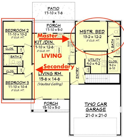 Why Consider Split Bedroom Layout for Your New Home Split Bedroom House Plans, Convert Garage To Bedroom, Master Suite Floor Plans, Restoration Hardware Bedroom, Bachelor Bedroom, Best Eyes, Graphic Star, Bedroom Floor Plan, Castle Bedroom