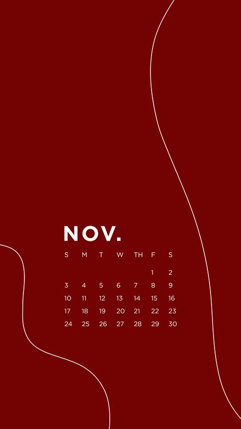 Enjoy this #design #freebie for #november Calendar Widget, November Calendar, Free Phone Wallpaper, Stylish Winter Outfits, Red Wallpaper, Phone Wallpaper, Design