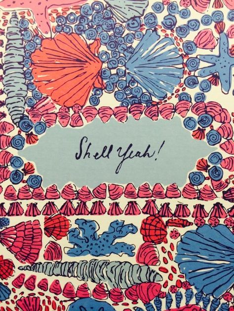 Shell Yeah! Tropical Christmas Card, Shell Yeah, Shell Print, Tropical Christmas, Under The Sea, Trick Or Treat, Christmas Card, Design Art, Pattern Design