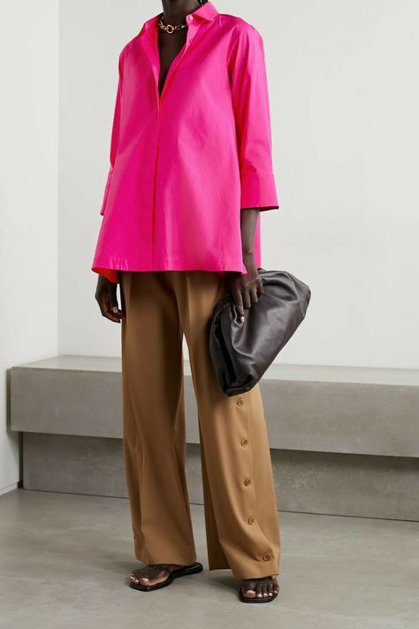 Stack Of Bracelets, Event Outfit, Cotton Poplin Shirt, 가을 패션, Poplin Shirt, Max Mara, Net A Porter, Cotton Poplin, Short Pants