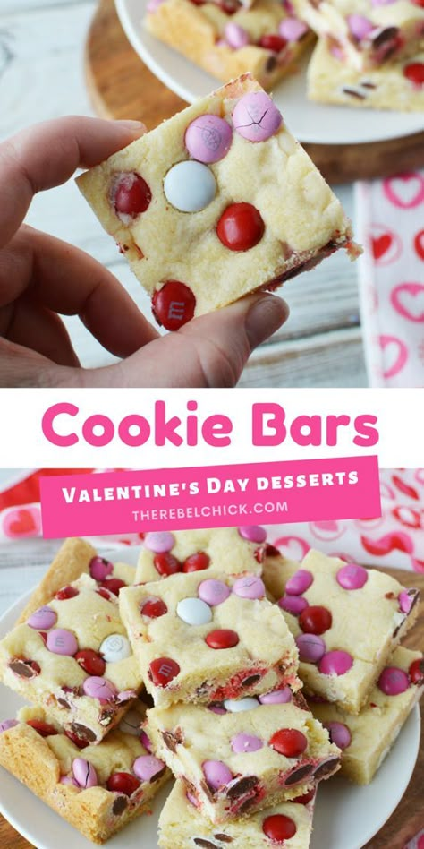 Sugar Cookie Bar, Sugar Cookie Bar Recipe, Valentines Desserts, Valentines Party Food, Valentines Recipes Desserts, Valentine Cookie, Valentines Snacks, Valentines Baking, Cookie Bar