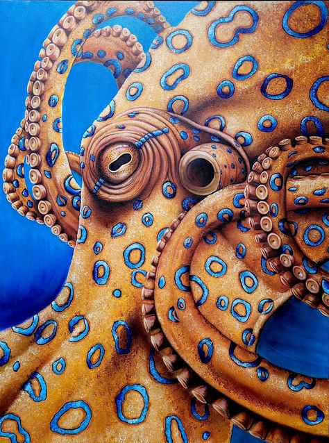 Octopus Art Drawing, Wall Murals Painted Diy, Octopus Images, Octopus Artwork, Octopus Drawing, Christmas Nativity Set, Watercolor Fish, Octopus Art, Wall Murals Painted