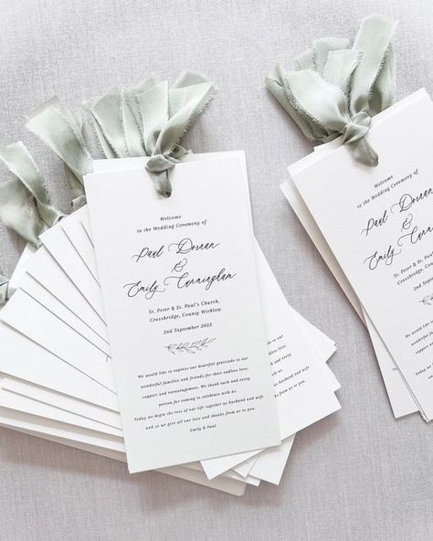 Wedding Program Alternative, Wedding Programs With Ribbon, Wedding Ceremony Order Of Service, Ceremony Programs Wedding, Wedding Ceremony Booklet, Wedding Programs Simple, Ceremony Order, Wedding Booklet, Order Of Wedding Ceremony