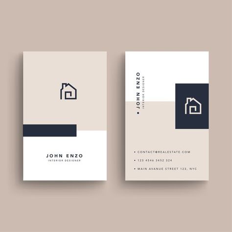 Business Card Real Estate, Architecture Card Design, Real Estate Business Card Design, Graphic Designer Business Card, Architecture Business Cards, Namecard Design, Inmobiliaria Ideas, Visuell Identitet, Business Cards Layout