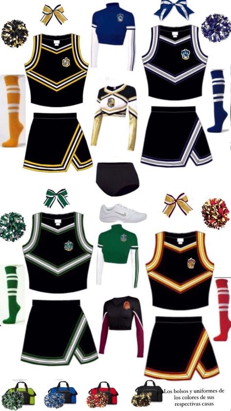 Hogwarts Cheerleader Uniform, Modern Hogwarts Uniform, Harry Potter Uniform, Cheerleader Uniforms, Slytherin Clothes, Harry Potter Dress, Slytherin Fashion, Hogwarts Uniform, Stile Harry Potter