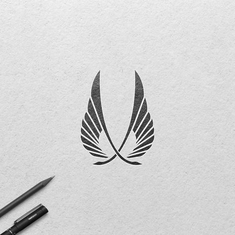 Logo Designer | Kishan Doshi on Instagram: “Hey guys 👋 Seraphim Logo Concept. Seraphim are god’s wings according to mythology. It surely is a high end then other wings as per the…” Wing Logo Design Ideas, Seraphim Symbol, Asa Logo, Wing Logo Design, Sn Logo, Angel Wings Logo, Wings Logo Design, Soul Logo, Logo Wings