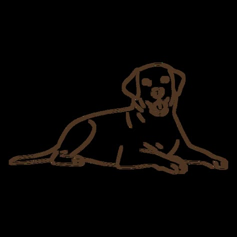 Tiny Labrador Tattoo, Labrador Coloring Page, Laying Dog Drawing, Dog Laying Down Drawing, Labrador Tattoo Ideas, Labrador Sketch, Labrador Outline, Dog Outline Drawing, Labrador Tattoo