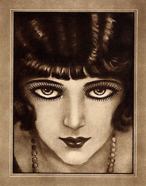 . Maybelline Mascara, 1930s Art, Girl Vintage, 1920s Art, Flash Art, Illustrations And Posters, Up Girl, Retro Art, Vintage Graphics