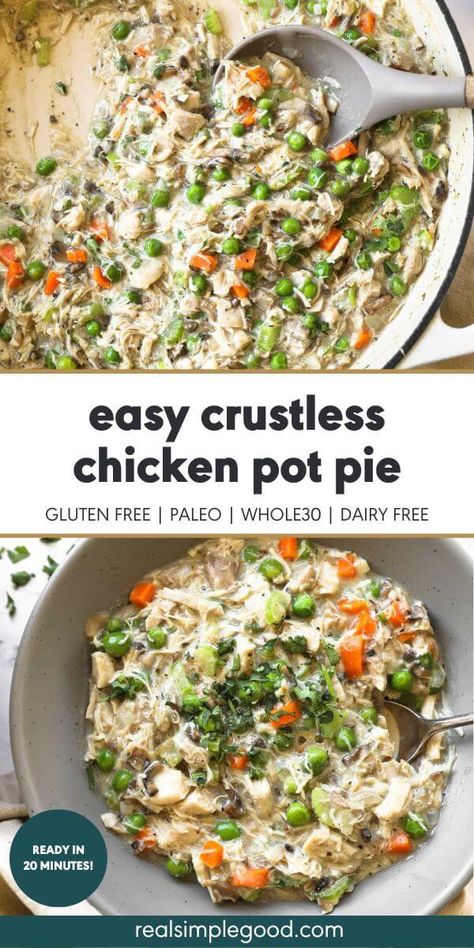 Dairy Free Dinner Chicken, Paleo Chicken Pot Pie Casserole, Gluten And Dairy Free Chicken Casserole, Whole 30 Chicken Pot Pie Casserole, Easy Dairy Free Chicken Pot Pie, Chicken Casserole No Dairy, Paleo Dinner Casserole, Easy Crockpot Dairy Free, Whole 30 Chicken Pot Pie Soup