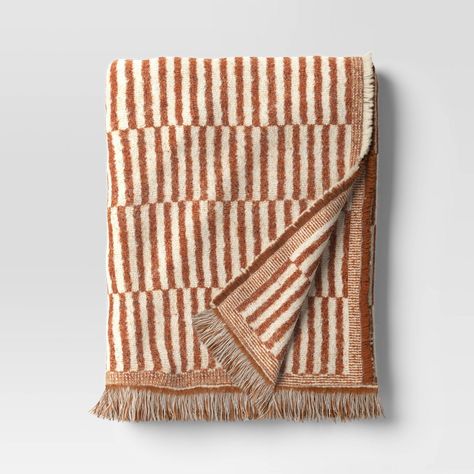 Add some personality to your living space with this Woven Linework Throw from Threshold™. This throw blanket is decorated with a woven linework pattern and fringe edges to lend tasteful, textural appeal to your interior space. Made from lightweight woven fabric, this throw is super comfy, and you can simply machine wash it for easy care. Threshold™: Looks like home, feels like you. Threshold Bedding, Target Fall, Fringe Throw Blanket, Chunky Knit Throw Blanket, Striped Throw Blanket, Fringe Throw, Plaid Throw Blanket, Chunky Knit Throw, Plaid Throw