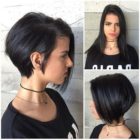 Short Asymmetrical Haircut, Medium Long Haircuts, Asymmetrical Bob Haircuts, Asymmetrical Haircut, Short Dark Hair, Hair With Bangs, Short Bob Haircuts, Medium Hair Cuts, Short Bob Hairstyles