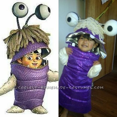 Sweet Little DIY Monsters Inc. Boo Costume for a Toddler Monsters Inc Boo Costume, Monsters Inc Costume Diy, Boo Monsters Inc Costume, Monsters Inc Costume, Boo From Monsters Inc, Boo Monsters Inc, Adult Costumes Diy, Boo Costume, Monsters Inc Boo