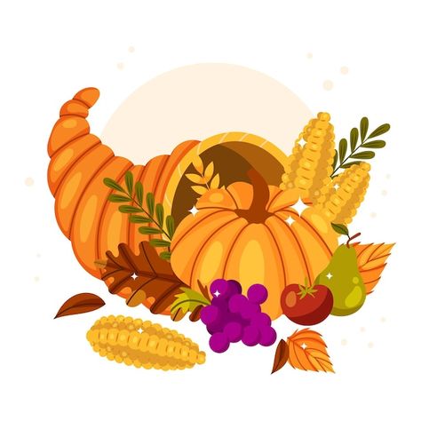 Hand drawn flat cornucopia illustration | Free Vector #Freepik #freevector #cornucopia #thanksgiving-illustration #thanksgiving #give-thanks Thanksgiving Cornucopia, Autumn Celebration, Traditional Culture, Welcome Fall, Vector Hand, Free Vectors, Art Reference Poses, Graphic Resources, Art Reference