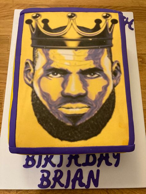 Red Velvet Sponge Cake, Cream Cheese Filling & Frosting, Fondant & Lebron James Edible Image Lebron James Cake, Frosting Fondant, Cabin Trip, Cake Cream, Bday Cake, Baked Goodies, Edible Images, Cream Cheese Filling, Sponge Cake