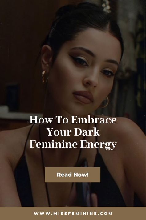 Dark Feminine Energy is for women who want to be mysterious, powerful, passionate and seductive. It is for classy women with high standards and clear boundaries. Let me show you how to Tap Into Your Dark Feminine Energy. CLICK TO READ!!!

#Darkfeminineenergy #darkfeminine #darkfemininity #femininty Dark Feminine Checklist, What Is Feminine Energy, Dark Feminine Traits, Dark Feminine Energy Outfits, Ultra Feminine Aesthetic, How To Be Dark Feminine, Dark Feminine Hairstyles, Dark Feminine Tips, Dark Feminine Energy Aesthetic