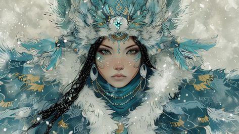 Pana Inuit Goddess: The Spiritual Guide in Inuit Mythology - Old World Gods Inuit Fantasy Art, Inuit Aesthetic, Inuit Mythology, Inuit People, World Mythology, Spiritual Guide, Inuit Art, The Afterlife, Spiritual Guides