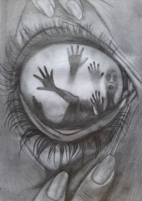 Creepy Eyes Aesthetic, Horror Eyes Drawing, Horror Drawing Ideas, Scary Drawing Ideas, Horror Drawings, Horror Drawing, Scary Drawings, Creepy Drawings, Arte Grunge