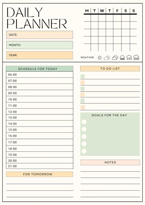 FREE Printable Daily Planner downloadplanner #templatesforweeklyplanner #minimaldigitalplanner #bestfreedigitalplanner🌸. Planner Ideas For School, Good Notes Daily Planner, Free Printable Daily Planner, Daily Planner Ideas, Organizing Planner, Exam Planner, Daily Planner Pdf, Daily Planner Design, Simple Daily Planner