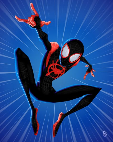 Spider-Man: Into The Spider-Verse (Miles Morales), Roman Kondratenko on ArtStation at https://www.artstation.com/artwork/BANl6 Miles Spiderman, Spiderman Drawing, Miles Morales Spiderman, Black Spiderman, Spiderman Spider, Spiderman Party, Spiderman Artwork, Spiderman Pictures, Marvel Spiderman Art