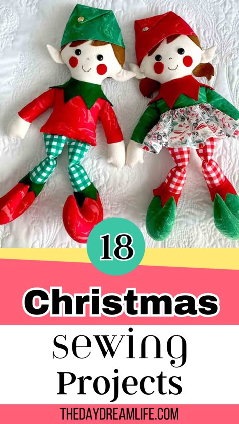 18 Christmas Sewing Projects To Make. Diy Christmas Sewing Projects, Sewn Christmas Gifts, Christmas Gifts To Sew, Christmas Gifts Sewing, Diy Christmas Gifts Sewing, Christmas Sewing Crafts, Christmas Sewing Ideas, Xmas Messages, Christmas Diy Sewing