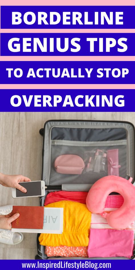 Overpacking Tips, travel hacks, travel tips, airport travel hacks, overpacking for vacation, packing list, packing tips for travel, airline and airport tips, airport hacks, packing tips for travel suitcases, packing tips for travel carry on, packing with packing cubes, carryon packing list, travel packing hacks, travel light packing, packing ideas for travel, packing tips for vacation, how to pack a carry on, packing guide, packing tips for vacation Airline Travel Hacks, Flying Tips Packing, Tips For Packing For Vacation, Organized Packing For Vacation, Packing For Airplane, Family Packing Hacks, Packing For Vacation Hacks, How To Pack For A Trip, Packing Hacks Travel Suitcases