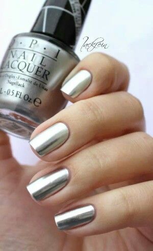 Elegant Nail Art, Silver Nail, Nail Colors Winter, Nagel Tips, Metallic Nails, Silver Nails, Opi Nails, Elegant Nails, China Glaze