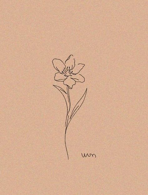 Long Flower Drawing, Small Flower Shoulder Tattoo, Flower Fine Line Drawing, Lignum Vitae Tattoo, Wispy Flower Tattoo, Horizontal Flower Tattoo, Lilly Tattoo For Women, Filipino Flower Tattoo, Daffodil Line Drawing