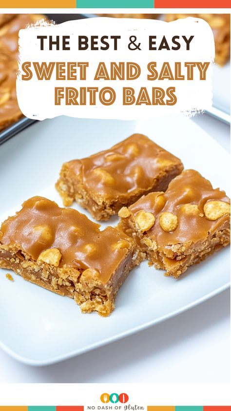 Craving something sweet and salty? These Frito Bars are the perfect no-bake treat! With just a few simple ingredients, you’ll have a delicious dessert ready in no time. Don’t forget to pin this recipe for later! Cinder Toffee Recipe, Frito Candy Recipe, Frito Dessert, Fritos Bars, Frito Candy, Frito Bars Recipe, Frito Bars, Recipe With Peanut Butter, Peanut Butter Snacks