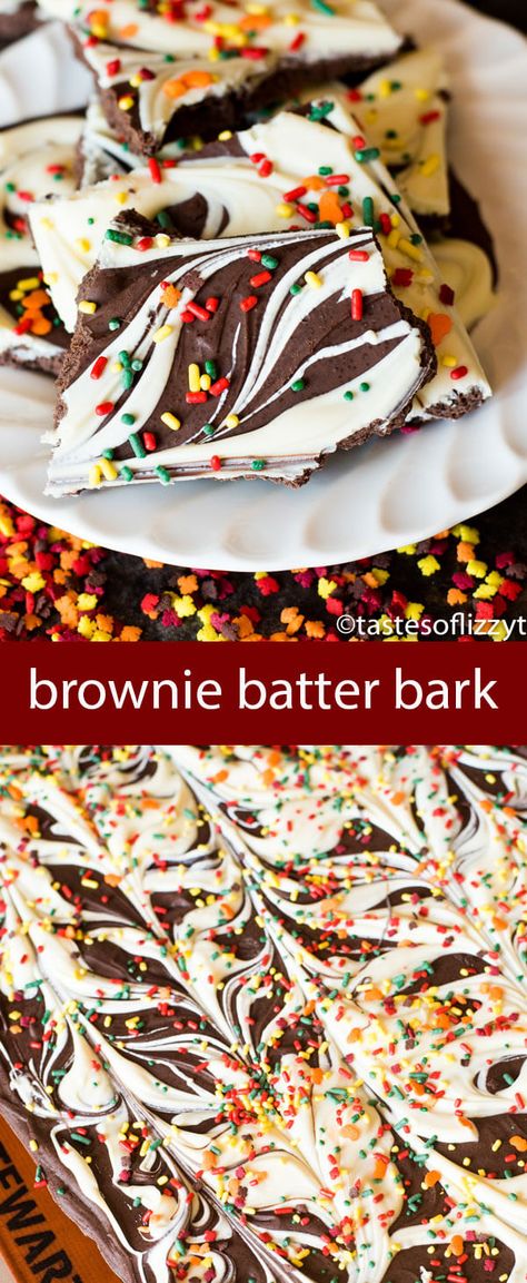 Dessert Bark, Easy Homemade Candy, Bark Recipes, White Chocolate Brownies, Candy Bark, Homemade Candy, Quick Easy Desserts, Recipes Delicious, Bark Recipe