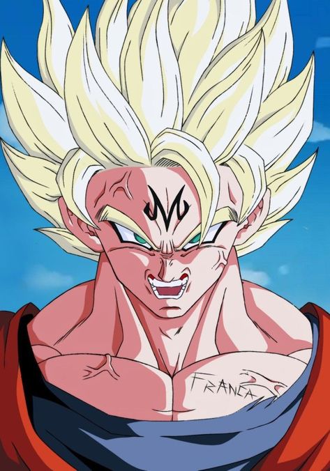 Majin Goku, Super Saiyan 2 Goku, Robot Dragon, Dragonball Evolution, Dragon Soul, Evil Goku, Majin Vegeta, Dragonball Super, Paint App