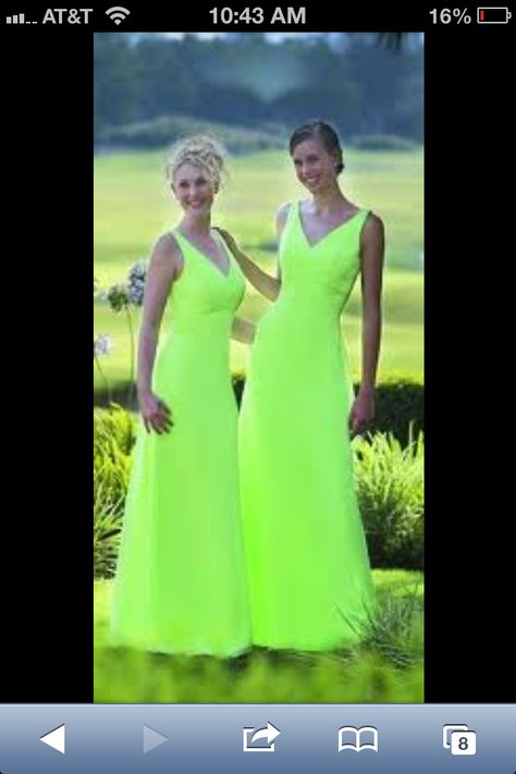 Bridesmaid lime-green dress Neon Wedding Theme, Lime Green Bridesmaid Dresses, Green Bridesmaids Dresses, Elegant Wedding Colors, Lime Green Weddings, Lime Green Dress, Fiesta Wedding, Wedding Dress Sash, Perfect Bridesmaid Dress