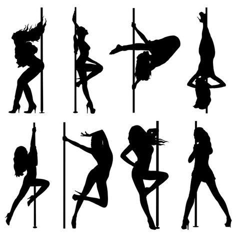 Dancing Silhouette, Dancing Drawing, Dancing Poses, Pole Dancers, Dance Silhouette, Pole Dancing Fitness, Dance Women, Silhouette Tattoos, Pin Up Tattoos