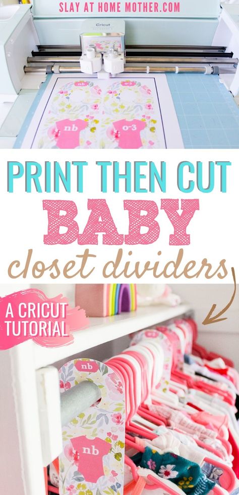 Circuit Nursery Projects, Diy Baby Nursery Decor, Baby Vinyl Projects, Cricut Nursery Decor, Baby Diy Projects Nursery, Cricut Nursery Projects, Diy Nursery Closet Dividers, Diy Baby Closet, Cricut Print Then Cut