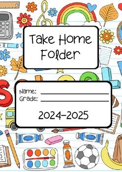 Take Home Folder Cover Preschool Take Home Folders Ideas, Preschool Folders Take Home, Classroom Take Home Folders, Kindergarten Take Home Folders, Take Home Folder Cover, Homework Folder Cover, Preschool Homework, Take Home Folders, Homework Folder