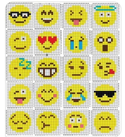 Emoji Cross Stitch Pattern Emoji Patterns, Pixel Crochet, Pola Kristik, Melting Beads, Mini Cross Stitch, Smiley Faces, Perler Bead Art, Perler Patterns, Tapestry Crochet