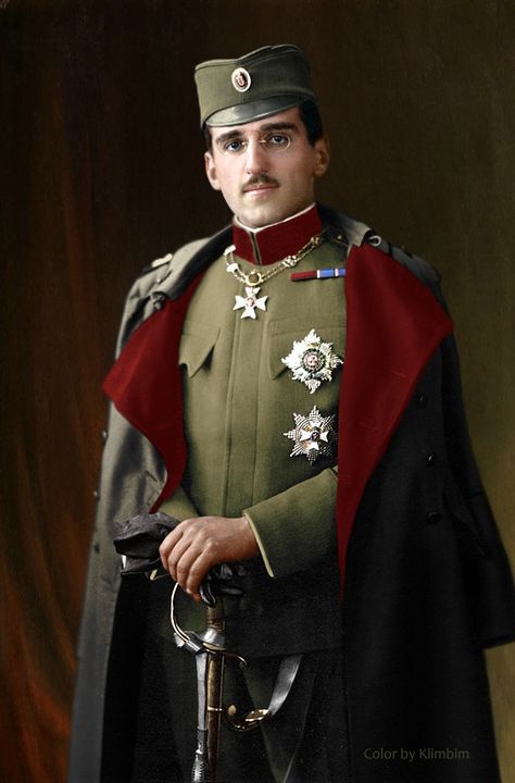 Alexander I (1888-1934), also known as Alexander the Unifier, served as a prince regent of the Kingdom of Serbia from 1914 and later became King of Yugoslavia from 1921 to 1934 (prior to 1929 the Kingdom was known as the Kingdom of Serbs, Croats and Slovenes). Yugoslavia Aesthetic, King Alexander, Military Dresses, Tsar Nicholas Ii, King And Country, 1 April, Imperial Russia, European Royalty, Military Uniforms