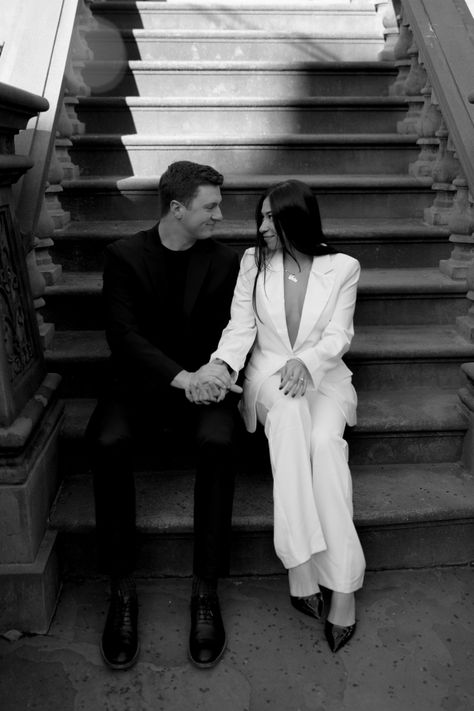 Suit Engagement Photos, Power Couple Photoshoot, Photoshoot Engagement, Engagement Photo Shoot, Anniversary Photo, Vintage Photoshoot, Couples Engagement Photos, Engagement Pics, Power Suit