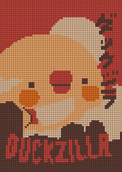 Gudetama Alpha Pattern, Bee Alpha Pattern, Godzilla Cross Stitch, Simple Alpha Patterns, Small Alpha Patterns, Alpha Pattern 50x50, Creepy Alpha Pattern, Alpha Patterns Cartoon, Insect Alpha Pattern