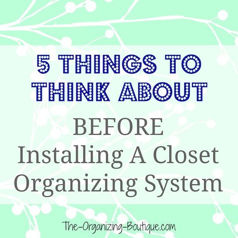 5 Things To Think About Before Installing A Closet Organizing System | The-Organizing-Boutique.com Organize Cardigans, Closet Organizing Ideas, Sweater Organization, Women Closet, Professional Organization, Best Closet Organization, Organizing Products, Storage Solutions Closet, Ikea Closet