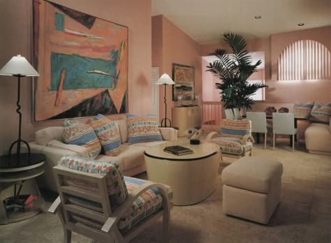 Outrageous Interior Design & Home Decor Of The 80s | LUNO Living Room 90s, 1980s Interior Design, 90s Interior Design, Interior Art Deco, 1980s Interior, 90s Interior, 1980s Decor, 90s Home Decor, 80s Interior Design