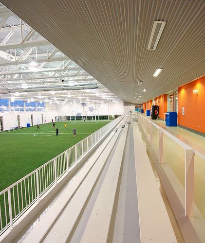 Brampton Soccer Center - Indoor Field | Designed by MacLenna… | Flickr Sports Training Facility, Indoor Soccer Field, Soccer Center, Soccer Academy, Soccer Stadium, Indoor Soccer, Sport Hall, Sports Complex, Indoor Sports