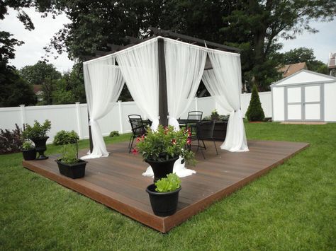 Backyard Hot Tub Ideas, Backyard Hot Tub, Hot Tub Ideas, Pergola Modern, Small Pergola, Pergola Diy, Pergola Curtains, Pergola Swing, Floating Deck