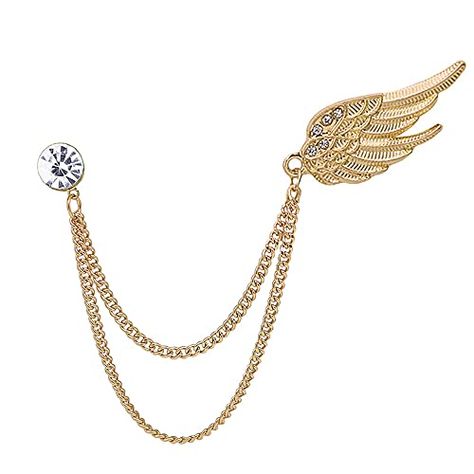 Lapel Chain, Women Brooch, Crystal Wings, Mens Suit Accessories, Chain Brooch, Collar Brooch, Angel Wings Jewelry, Brooch Fashion, Men Suit