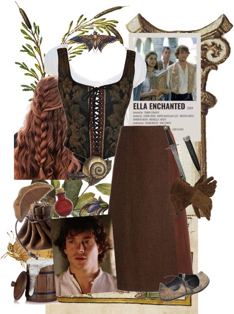 what i would wear if i was in ella enchanted outfit ideas | #whatiwouldwear #ellaenchanted #medieval #middleages #princechar Autumn Tea Party Outfit, Enchanted Outfit Ideas, Garden Tea Party Outfit, Enchanted Outfit, Dark Academia Winter, Tea Party Outfit, Autumn Tea Party, Ella Enchanted, Cottagecore Dark