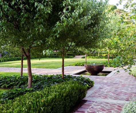 This vast Sydney garden is an inviting and functional family retreat, with timeless lines and abundant warmth. Peter Fudge, Formal Garden Design, Herb Garden Design, Farmhouse Landscaping, Australian Garden, Landscape Designer, Nordland, Formal Garden, Modern Garden Design