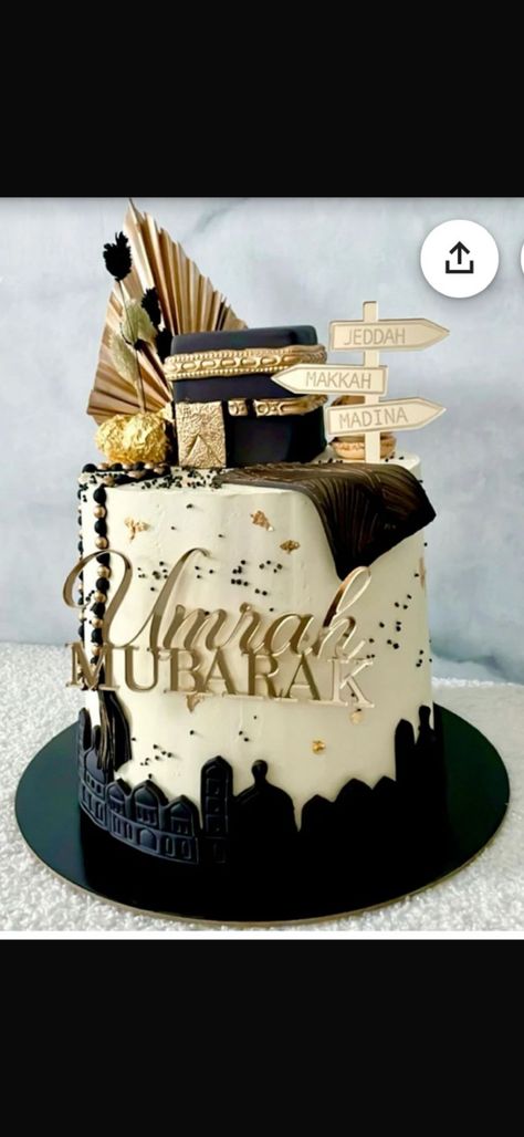 Umrah Mubarak Decorations, Umrah Cake, Umrah Mubarak Cake, Elegant Cake Topper, Eid Cake, Umrah Mubarak, Elegant Cake, Creative Cake Decorating, Diary Decoration