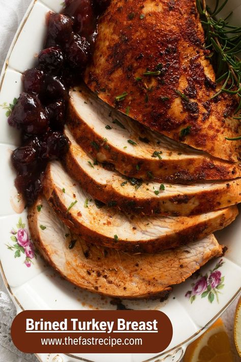 How To Brine Boneless Turkey Breast, Brining Turkey Breast, Turkey Breast Brine, Brined Turkey Breast, Boneless Turkey Breast, Brined Turkey, Cooking Turkey Breast, Turkey Brine, Brine Recipe