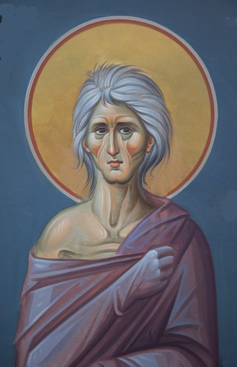 St Mary Of Egypt Icons, Saint Mary Of Egypt Icon, Saint Mary Of Egypt, Mary Of Egypt, St Mary Of Egypt, St Maria, Greek Icons, Orthodox Christian Icons, Paint Icon