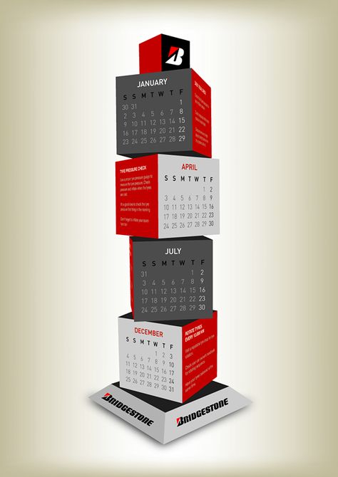 Bridgestone | Desktop Calendar 2010 on Behance Desktop Calendar Design, Design Calendar, Desktop Calendar, Calendar Design, New Job, Social Media, Media, 10 Things, Design