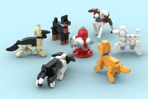 The Dog Magnet Lego Dog, Free Lego, Lego Animals, Lego Diy, Dog Magnets, Lego Creative, Earring Inspo, Incredible Creatures, Building Techniques